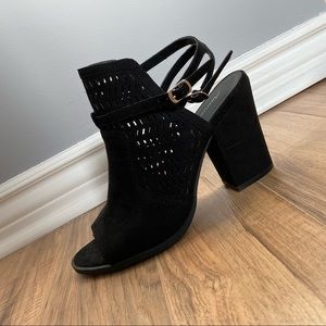 WELDON CAGED BLOCK HEEL SANDAL